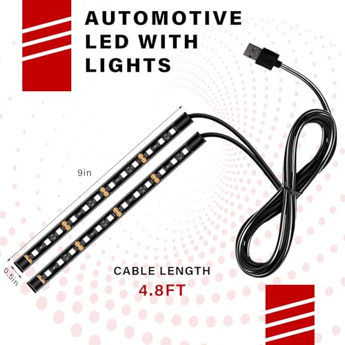 Car LED Strip Light (Red / USB Port)