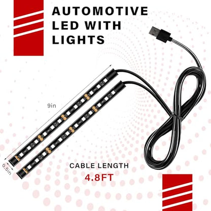 Car LED Strip Light (Red / USB Port)