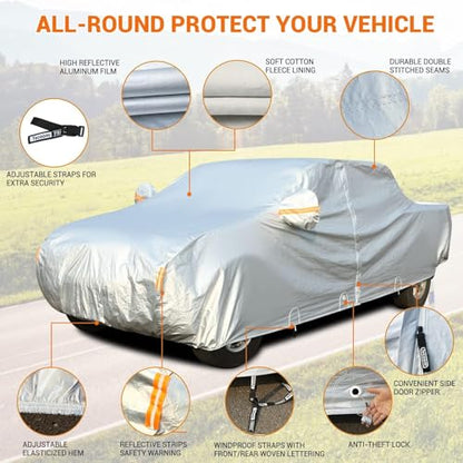 Truck Cover Waterproof All Weather (Light Silver / TXL：for Truck( Lenght 245"))