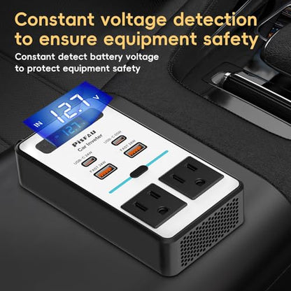 200W Car Power Inverter DC 12V to 110V AC (XS)