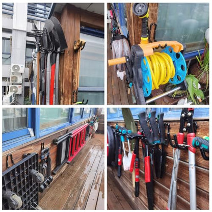Garage Hooks Heavy Duty 10 Pack Wall Mount Storage Organizer (Black / 10)