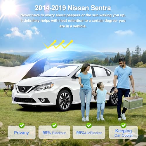 8pcs Car Window Shades for Nissan Sentra 2014 (for 2010-2015 Toyota Prius Hatchback)