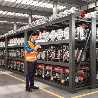 8000LBS Heavy Duty Garage Shelving (77"W x 24"D x 72"H, 4-Tier)