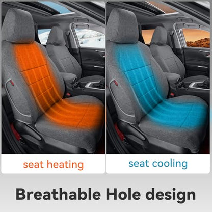Camry Car Seat Covers Custom for Toyota 2025 2026 Camry (Polyester(Gray) / 2025-2026 Camry Hybrid (XLE/XSE))