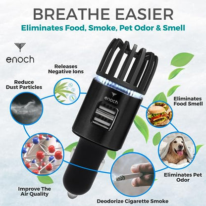 Car Air Purifier Premium Air Ionizer (Black)