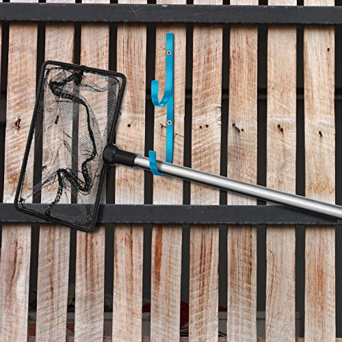 6 Pieces Pool Pole Hook Hanger Swimming Brackets Pool Hook (Blue)
