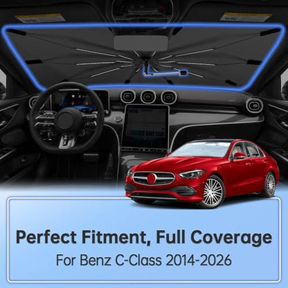 Windshield Sun Shade Umbrella for Benz C (for Benz C-Class 2014-2026)