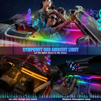 Acrylic Interior Car LED Strip Light with Wireless APP (dreamcolor 10 in 1)
