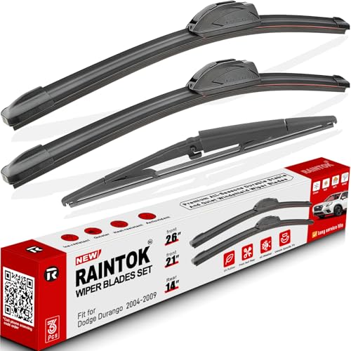 3 Pack Windshield Wiper Blades Replacement for Dodge Durango 2004 (26"/21"/14")
