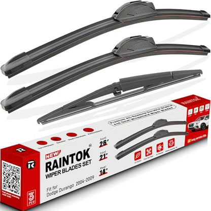 3 Pack Windshield Wiper Blades Replacement for Dodge Durango 2004 (26"/21"/14")