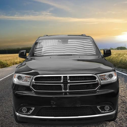 Windshield Sunshade Sun Shade Heat Shield Window Sun Visor Mat for Dodge Durango 2011 (US Flag)