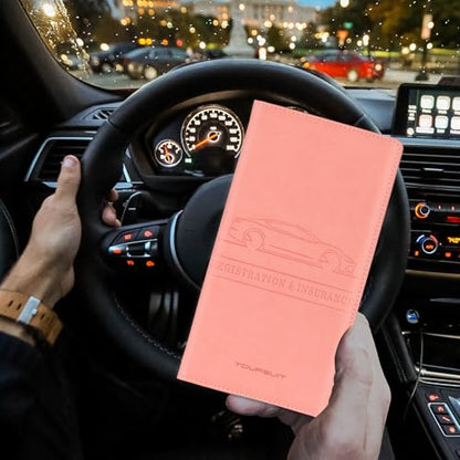 Car Registration & Insurance Card Holder (Pink)