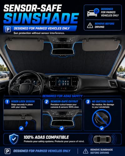 Windshield Sunshade for Kia EV6 2022 (Silver Water Ripple)