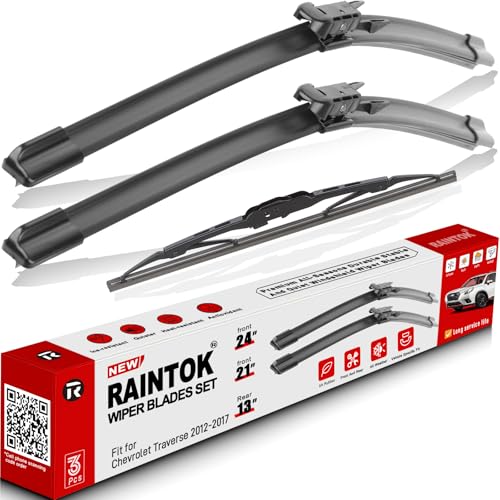 Windshield Wiper Blades Replacement for Chevy Chevrolet Traverse 2012 (24"/21"/13")