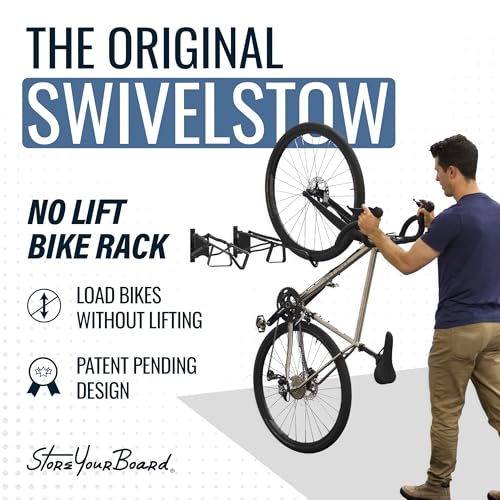 Swivel Bike Wall Mount (4 Pack / 2 Mountain Bike & 2 Road/Gravel)