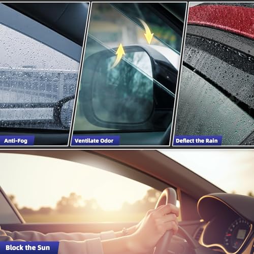 in Channel Rain Guards Fit for Subaru Ascent 2019 2020 2021 2022 2023 2024 2025 2026 (For 2019-2026 Ascent)
