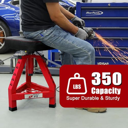 Adjustable Shop Stool (Red/24.4-28.3 Inch)