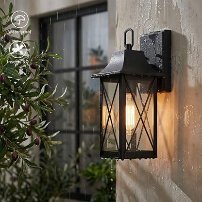 13 inch Outdoor Porch Wall Light (Matte Black / 13-inch)
