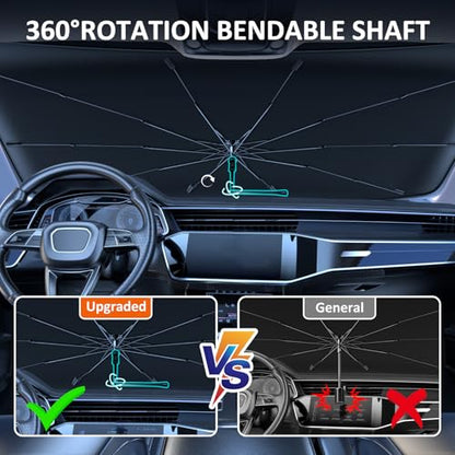 Windshield Sun Shade Umbrella for 2012 (2012-2017 Toyota Camry SunShade Umbrella)