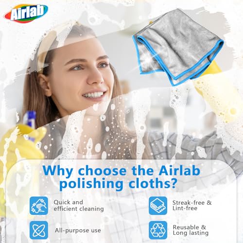 Glass Polishing Streak Free Miracle Cleaning Cloth (Silver-blue)