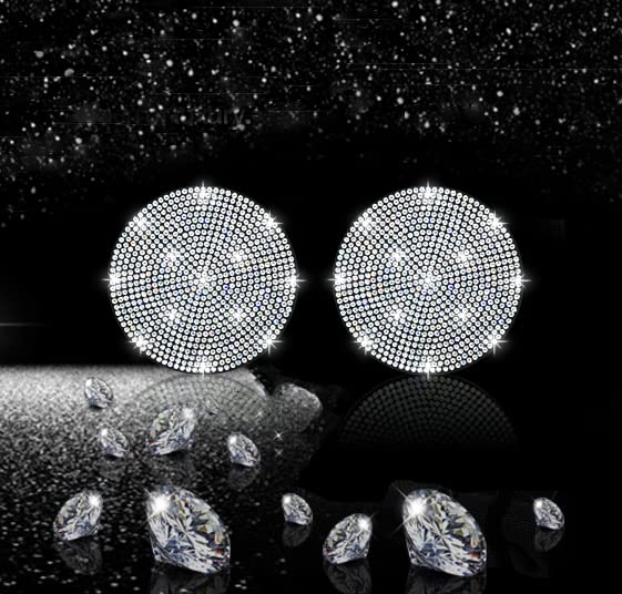 2pcs Bling Car Cup Holder Coaster (Silver / 2pcs)