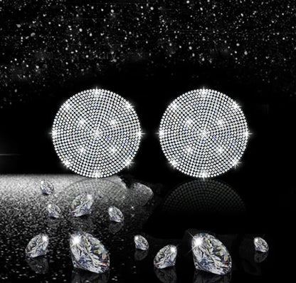 2pcs Bling Car Cup Holder Coaster (Silver / 2pcs)