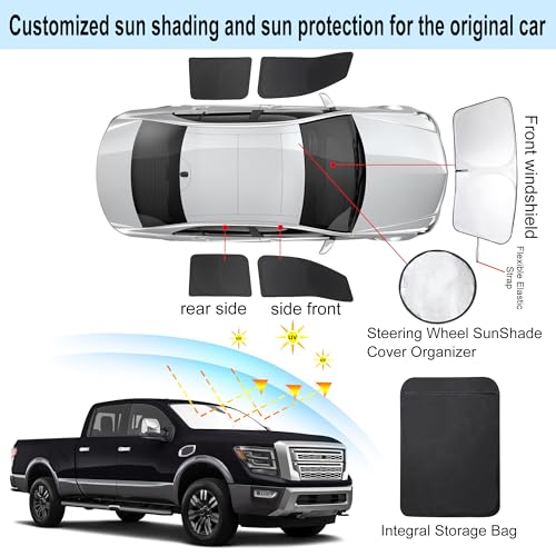 Window Shades for Nissan Titan 2020 (Nissan Titan 2020-2024)