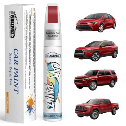 3R3 Barcelona Red Pearl Touch Up Paint for Toyota (For toyota / Barcelona Red Pearl(3R3) compatible with 4Runner/Camry-models/Corolla/Corolla-Cross)
