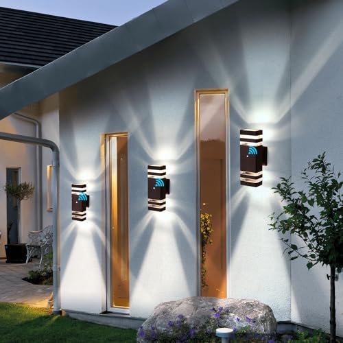 2 Pack Outdoor Light Fixtures (Brown / 2 Layer - 12 Inch)