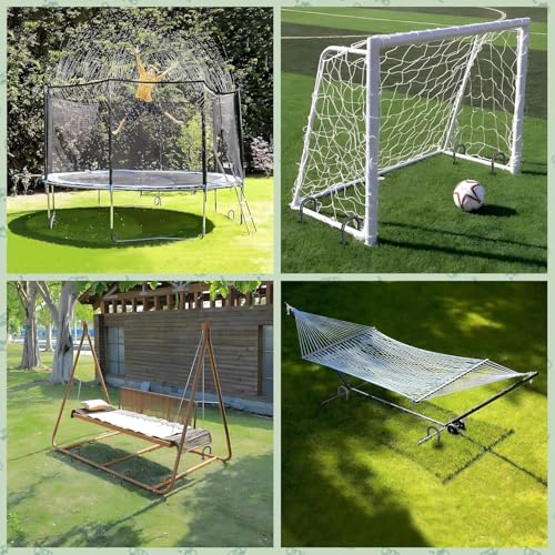 Trampoline Stakes Heavy Duty 12 Inch Trampoline Anchors High Wind (U-12 Inch-12 Pcs / U-12 Inch-Φ5/16"-Black)