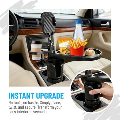 Car Cup Holder Tray (Carbon Fiber)