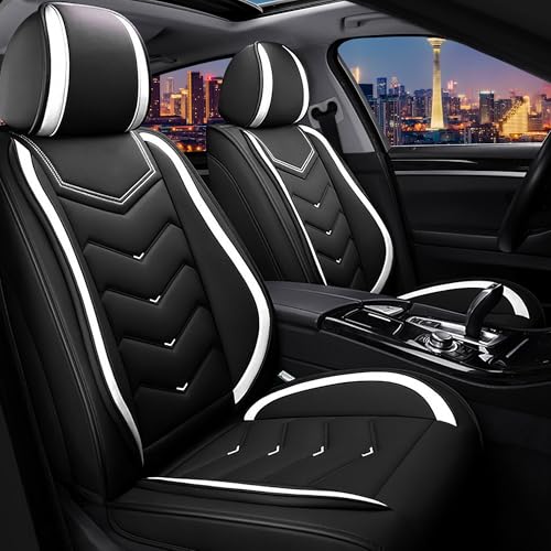 Car Seat Covers for Chrysler Pacifica 2004 (2 Pcs Front / Black White)
