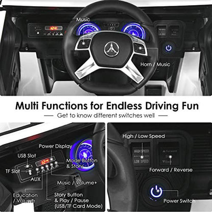 Ride on Car Licensed Mercedes (White)