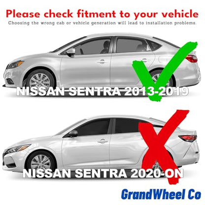 Window Deflectors Smoke Tinted in (For Sentra 13-19 Sedan)