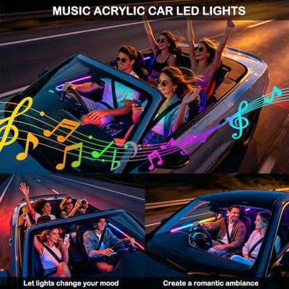 Interior Car LED Strip Lights with Wireless APP (6 Pieces)