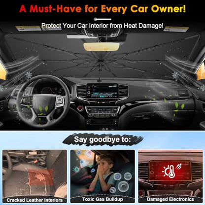 for Windshield Sunshade Umbrella for 2016 (for 2016-2026 Ridgeline)
