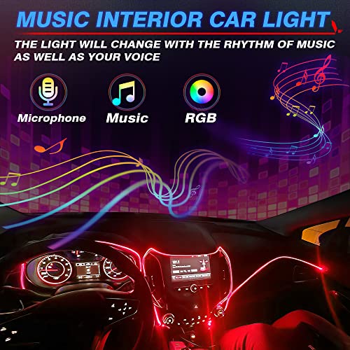 8 in 1 RGB Interior Car LED Strip Lights (8)