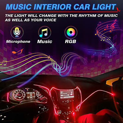 8 in 1 RGB Interior Car LED Strip Lights (8)