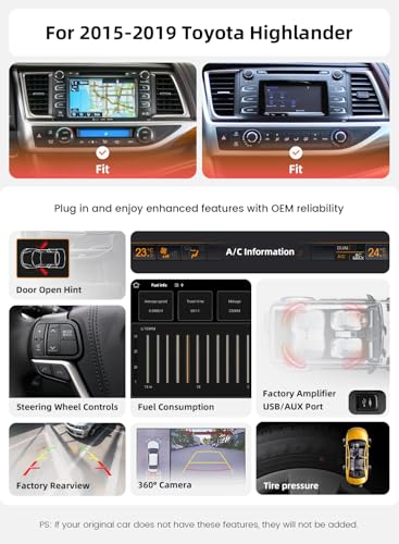 6GB+64GB Car Stereo for Toyota Highlander 2015