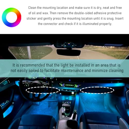 Car LED Strip Light (USB / Ice Blue)