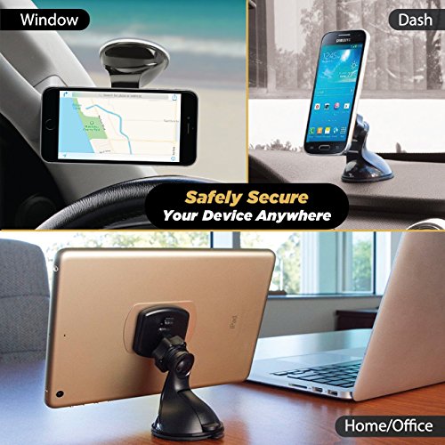 MAGWSM2 MagicMount Magnetic Suction Cup Mount for Car Windshield or Dashboard (Window / Dash Suction / 1 Pack)