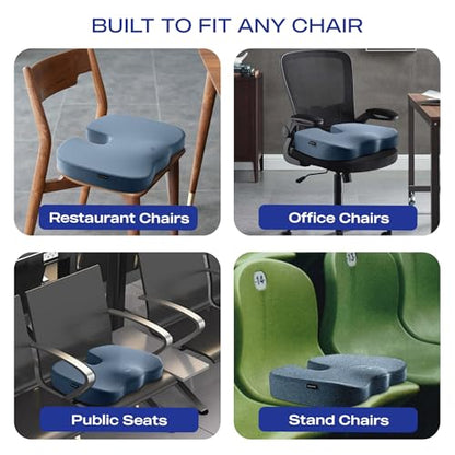 Memory Foam Seat Cushion (Blue)