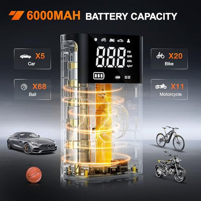 Rechargeable Cordless Tire Inflator 150PSI Auto Shutoff 2X Faster (2x Faster Tire Inflator)