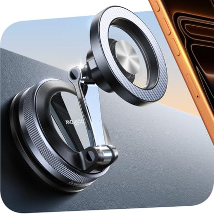 for MagSafe Car Mount【Windshield+Vent+Dash】Magnetic Phone Holder for Car Phone Holder Mount Cell Phone Holders for Your Car Accessories Suction Phone Mount for Car Truck Stand for iPhone 17 16 (Carbon Fiber)