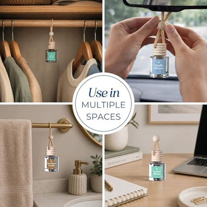CANDECraftCo 2 Pack Hanging Car Air Freshener Diffuser for Essential Oils