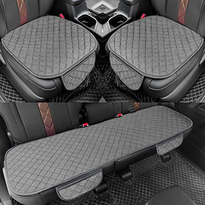 Car Seat Covers Universal Seat Covers for Car Accessories with Storage Pockets (Grey)