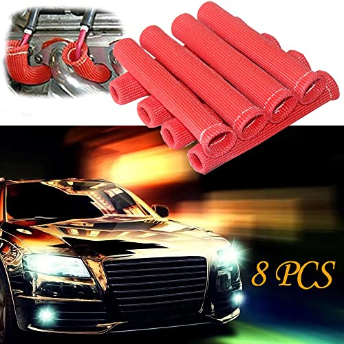 Spark Plug Wire Boots Thermal Protection Insulator Sleeve (red)