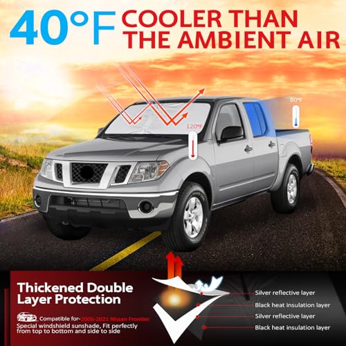 Windshield Sun Shade for 2006 (for 2006-2021 Nissan Frontier)