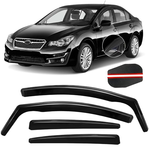 in Channel Window Visors Rain Guards Fit for 2011 (For 2011-2016 Impreza Hatchback)
