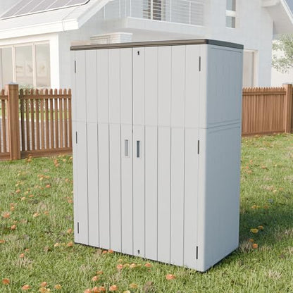 Outdoor Storage Shed 57 Cu.Ft (light gray / 57 Cu.ft)